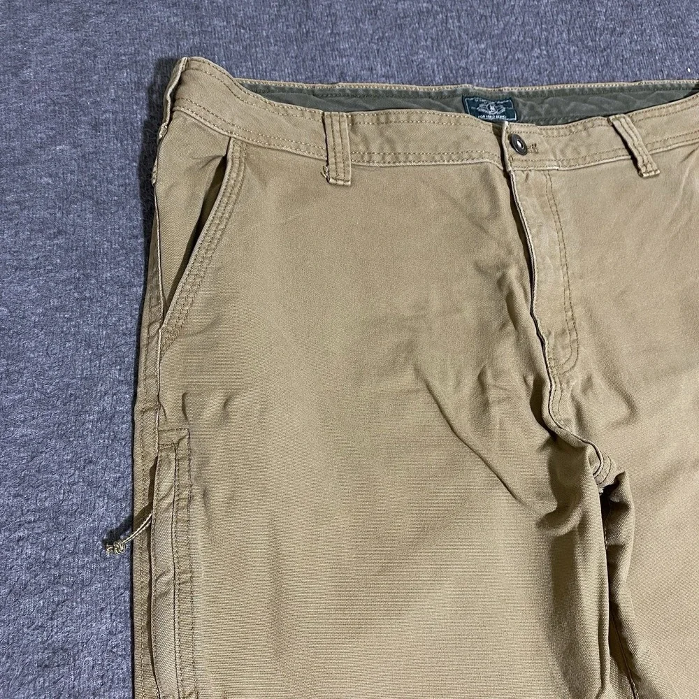 GH Bass & Co Mens Canvas Work Pants Tan Brown 40x30 Straight Leg Utility Skater